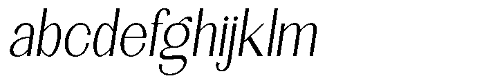 Natharie Extra Light Semi Condensed Slant FONT