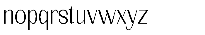 Natharie Extra Light Semi Condensed Font LOWERCASE
