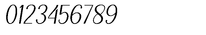 Natharie Extra Light Slant Font OTHER CHARS