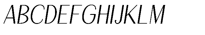 Natharie Extra Light Slant Font UPPERCASE