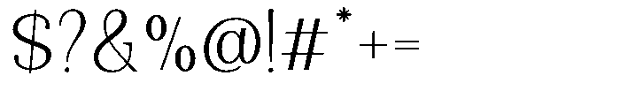 Natharie Extra Light Font OTHER CHARS