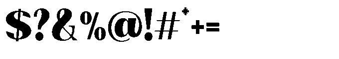 Natharie Heavy Condensed Font OTHER CHARS