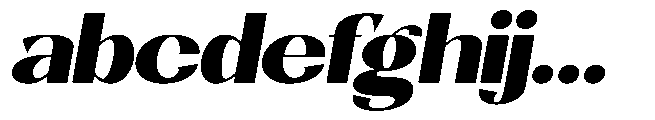 Natharie Heavy Expanded Slant FONT