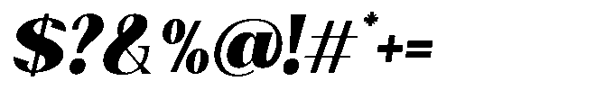 Natharie Heavy Semi Condensed Slant Font OTHER CHARS