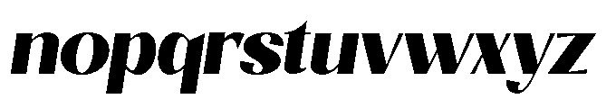 Natharie Heavy Semi Condensed Slant Font LOWERCASE
