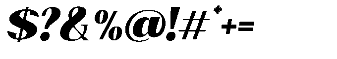 Natharie Heavy Slant Font OTHER CHARS