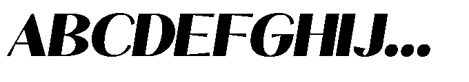 Natharie Heavy Slant Font UPPERCASE
