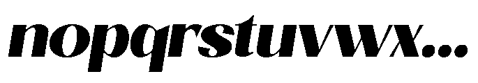 Natharie Heavy Slant Font LOWERCASE