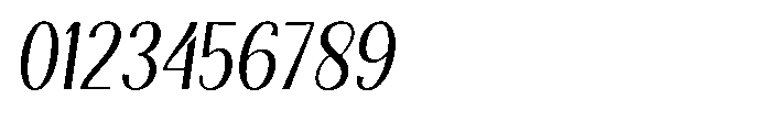 Natharie Light Condensed Slant Font OTHER CHARS