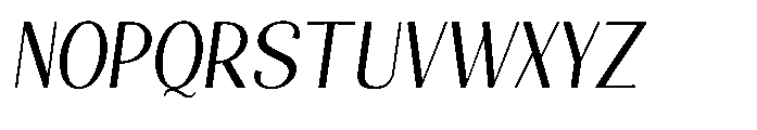Natharie Light Condensed Slant Font UPPERCASE
