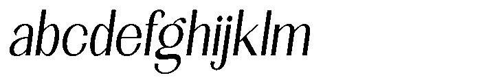 Natharie Light Condensed Slant FONT