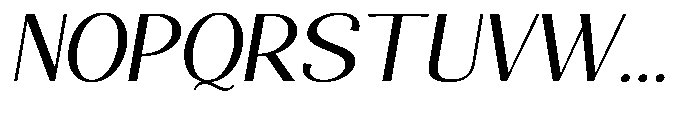 Natharie Light Expanded Slant Font UPPERCASE