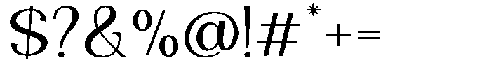 Natharie Light Expanded Font OTHER CHARS