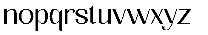 Natharie Light Expanded Font LOWERCASE