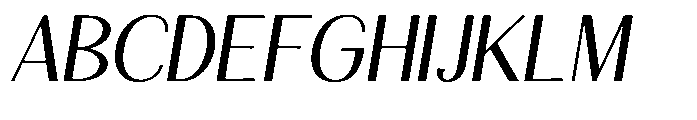 Natharie Light Sem Exp Slant Font UPPERCASE