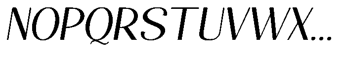 Natharie Light Sem Exp Slant Font UPPERCASE