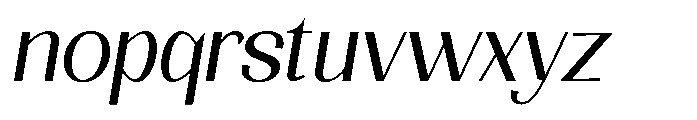 Natharie Light Sem Exp Slant Font LOWERCASE