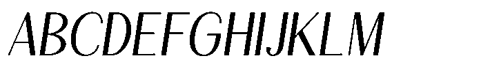 Natharie Light Semi Condensed Slant Font UPPERCASE