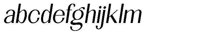 Natharie Light Semi Condensed Slant FONT