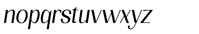 Natharie Light Semi Condensed Slant Font LOWERCASE
