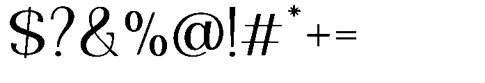 Natharie Light Semi Expanded Font OTHER CHARS