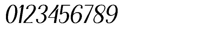 Natharie Light Slant Font OTHER CHARS