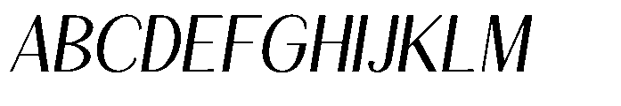 Natharie Light Slant Font UPPERCASE