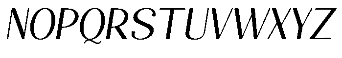 Natharie Light Slant Font UPPERCASE