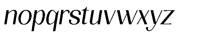 Natharie Light Slant Font LOWERCASE