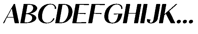 Natharie Medium Expanded Slant Font UPPERCASE