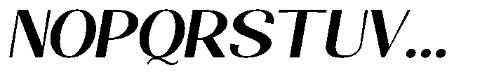 Natharie Medium Expanded Slant Font UPPERCASE