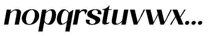 Natharie Medium Expanded Slant Font LOWERCASE