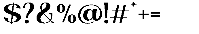 Natharie Medium Expanded Font OTHER CHARS