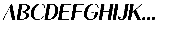 Natharie Medium Sem Exp Slant Font UPPERCASE