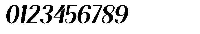 Natharie Medium Slant Font OTHER CHARS