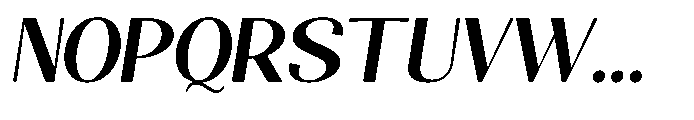 Natharie Medium Slant Font UPPERCASE