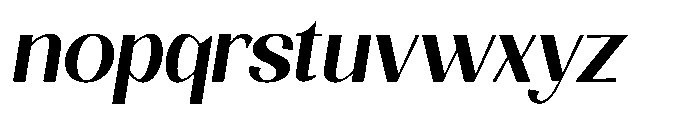 Natharie Medium Slant Font LOWERCASE