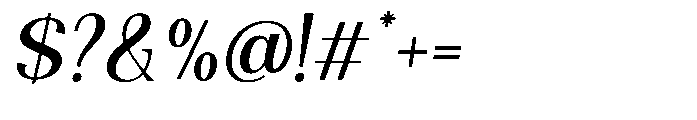 Natharie Semi Condensed Slant Font OTHER CHARS