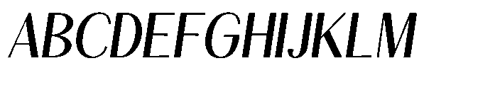 Natharie Semi Condensed Slant Font UPPERCASE