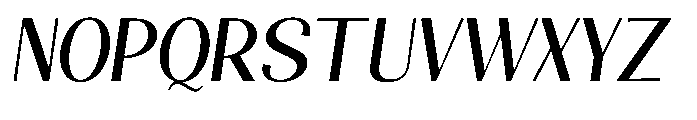 Natharie Semi Condensed Slant Font UPPERCASE