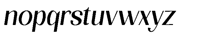 Natharie Semi Condensed Slant Font LOWERCASE