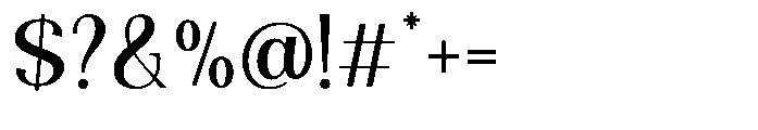 Natharie Semi Condensed Font OTHER CHARS