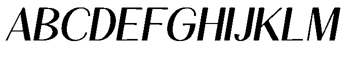 Natharie Semi Expanded Slant Font UPPERCASE
