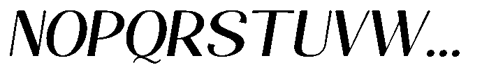 Natharie Semi Expanded Slant Font UPPERCASE