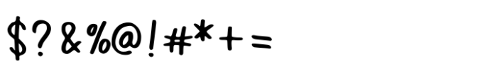 National Handwriting Font OTHER CHARS