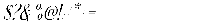 Native Designer Italic Font OTHER CHARS