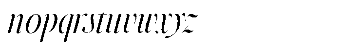 Native Designer Italic Font LOWERCASE