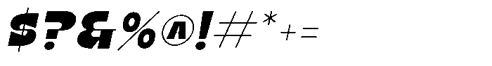 Native Letter Oblique Font OTHER CHARS