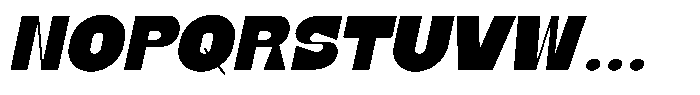 Native Letter Oblique Font LOWERCASE