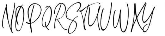 Natthalie Signature Regular Font UPPERCASE